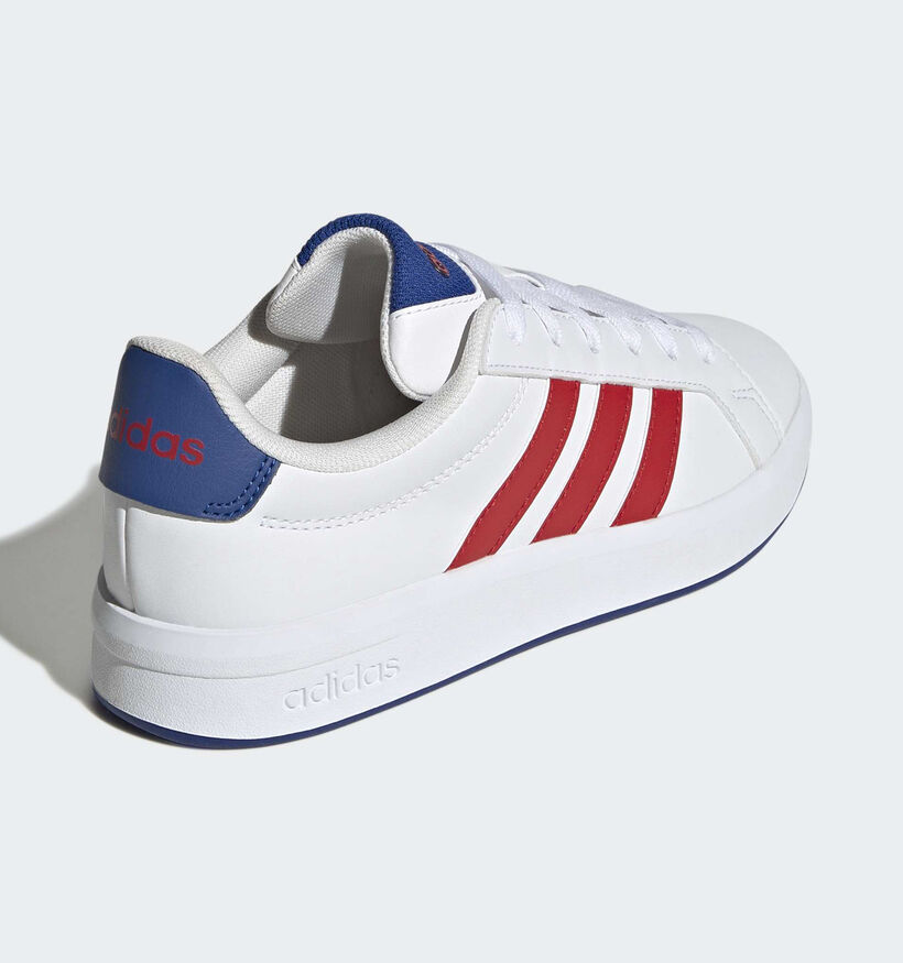 adidas Grand Court 3.0 Witte/Rode Sneakers voor jongens (375391)