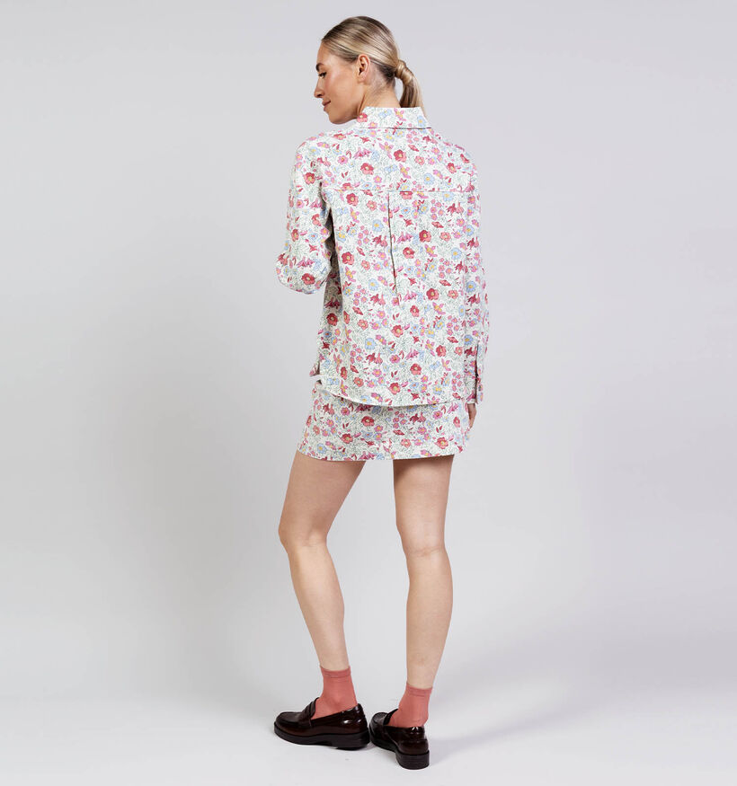 Pieces Salume Denim Lichtbeige/Roze Hemd voor dames (369195)