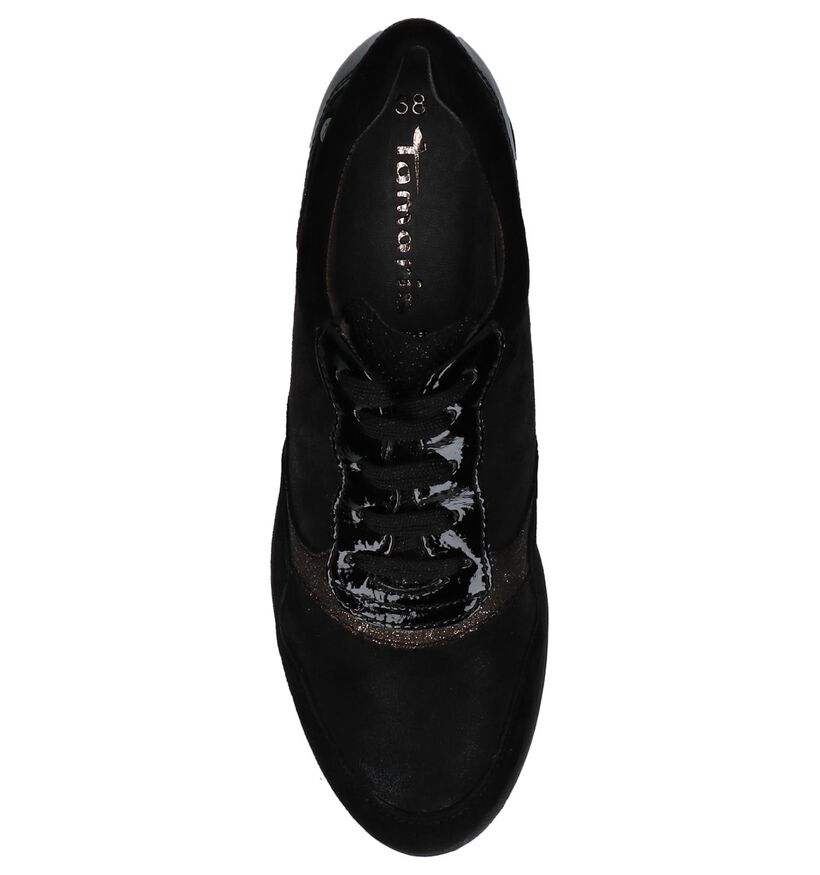 Tamaris Chaussures à lacets en Noir en cuir verni (226779)