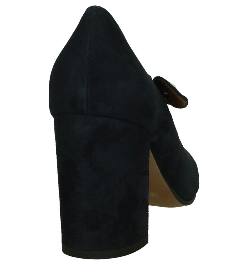 Bordeaux Pumps Via Roma met Bandje in daim (203699)
