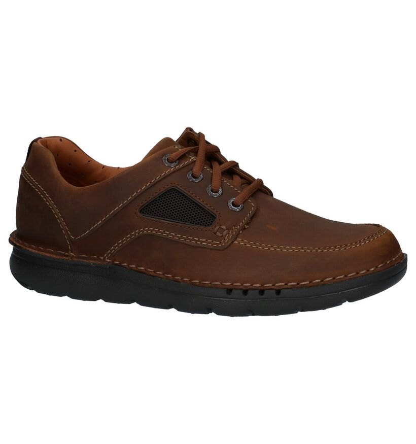 Clarks Unnature Time Cognac Casual Schoenen in nubuck (226439)