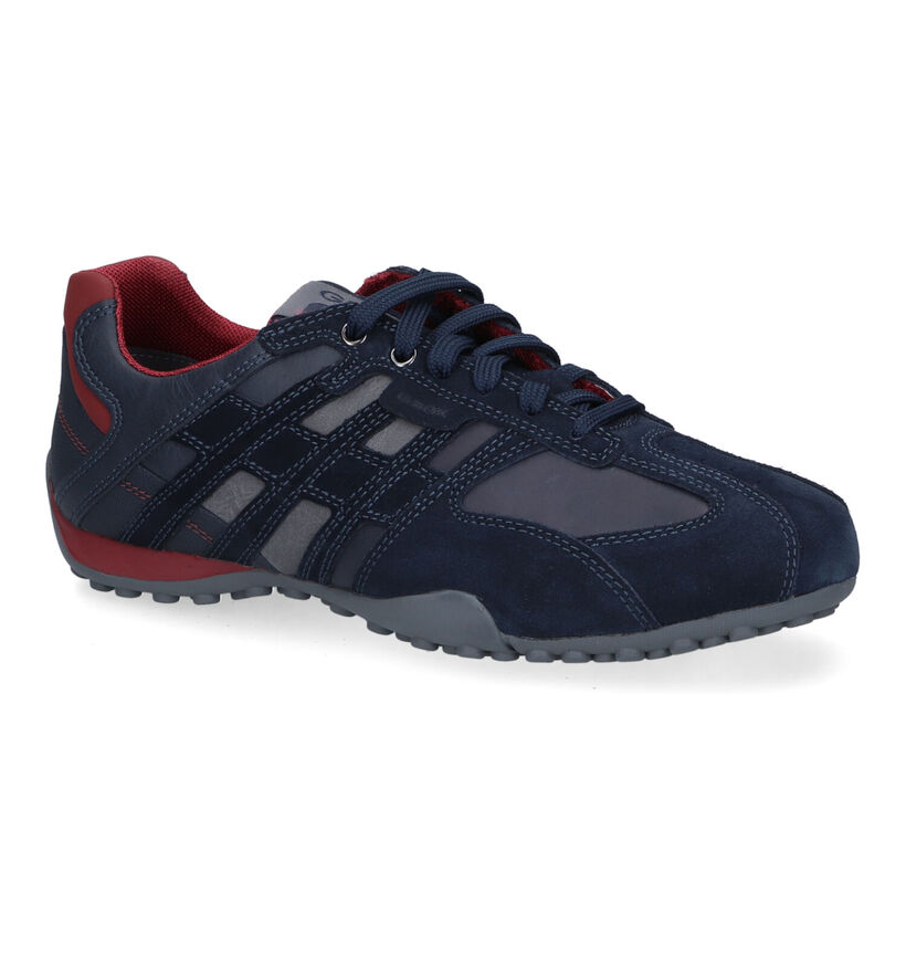 Geox Snake Chaussures à lacets en Bleu pour hommes (315805) - pour semelles orthopédiques