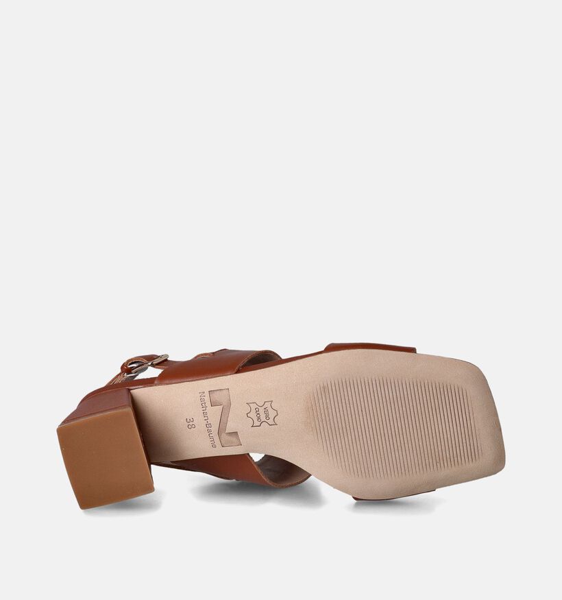 Nathan-Baume Sandales à talons en Cognac pour femmes (356335)