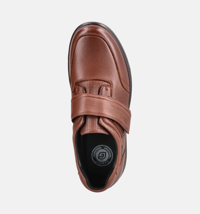 G-Comfort Chaussures confort en Cognac pour hommes (381420) - pour semelles orthop&eacute;diques