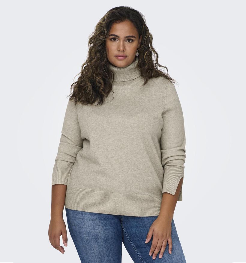 Carmakoma Fia Beige Trui Met Rolkraag voor dames (342981)