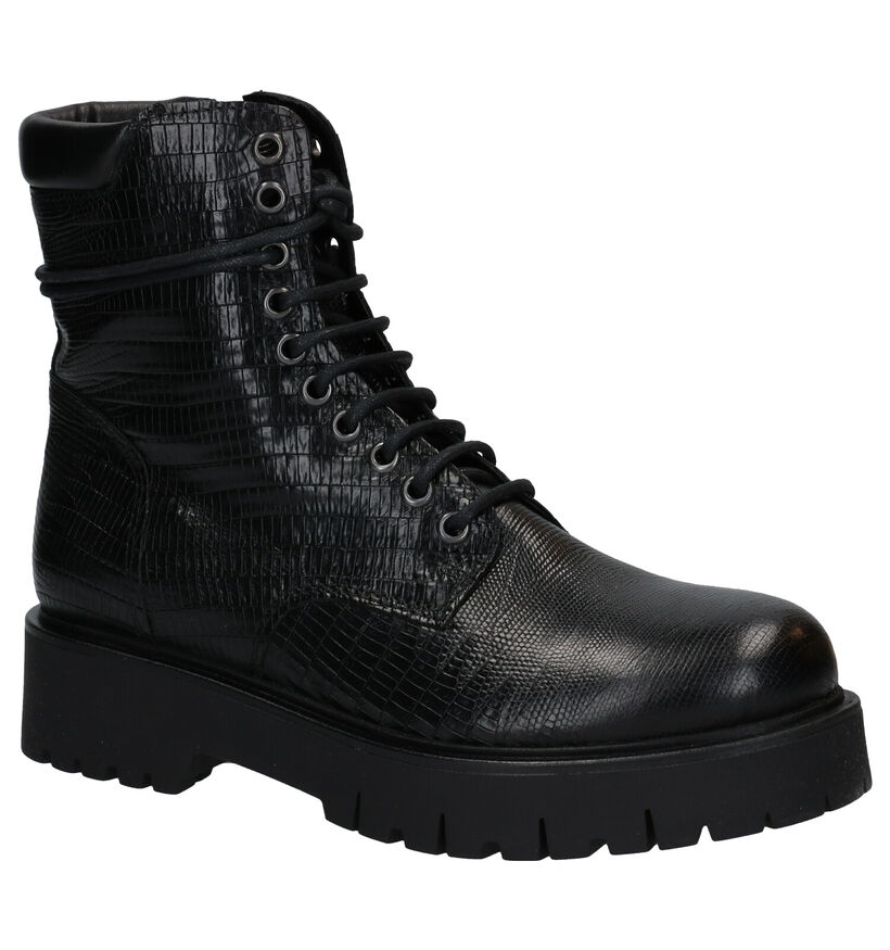 Sweet Lemon Doris Bottines en Noir en cuir (288502)