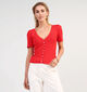 Pieces Juline Knit Rode Cardigan voor dames (362263)