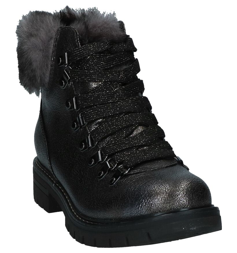 Marco Tozzi Bottines en Gris foncé en simili cuir (226351)