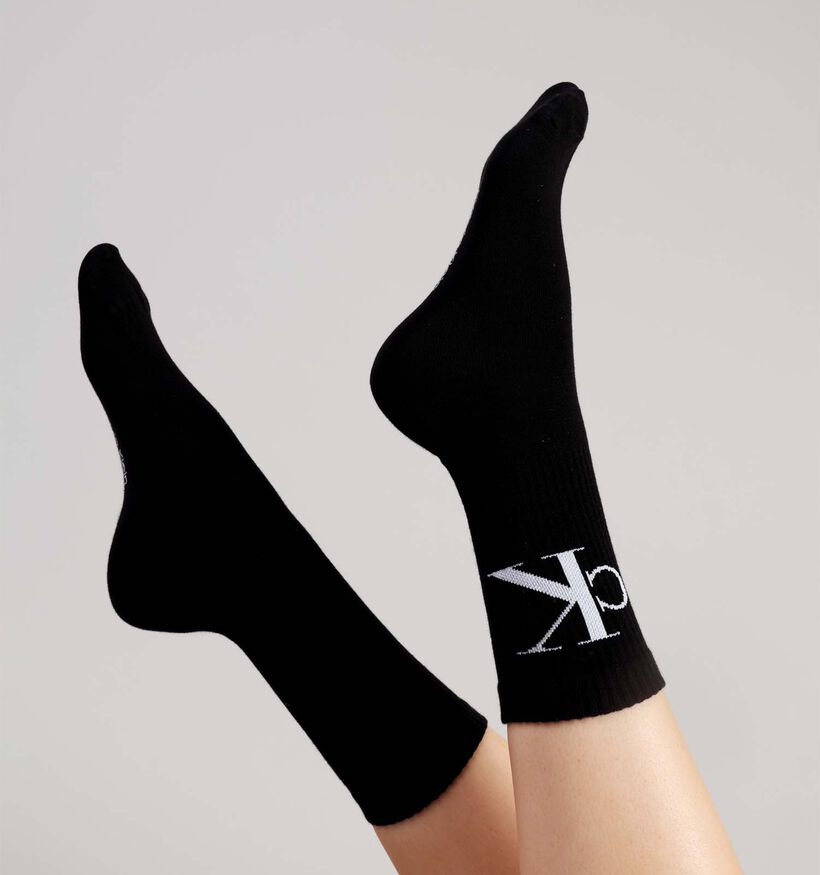 Calvin Klein Socks Monogram Zwarte Sokken (2 Paar) voor dames (362715)