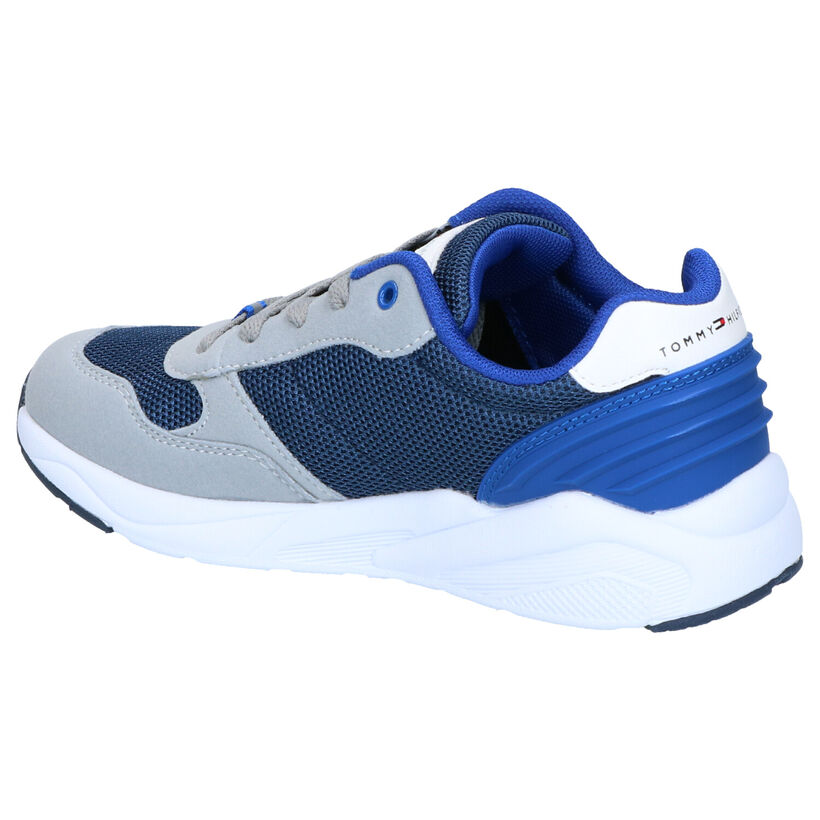 Tommy Hilfiger Grijs/Blauwe Sneakers in kunstleer (266597)