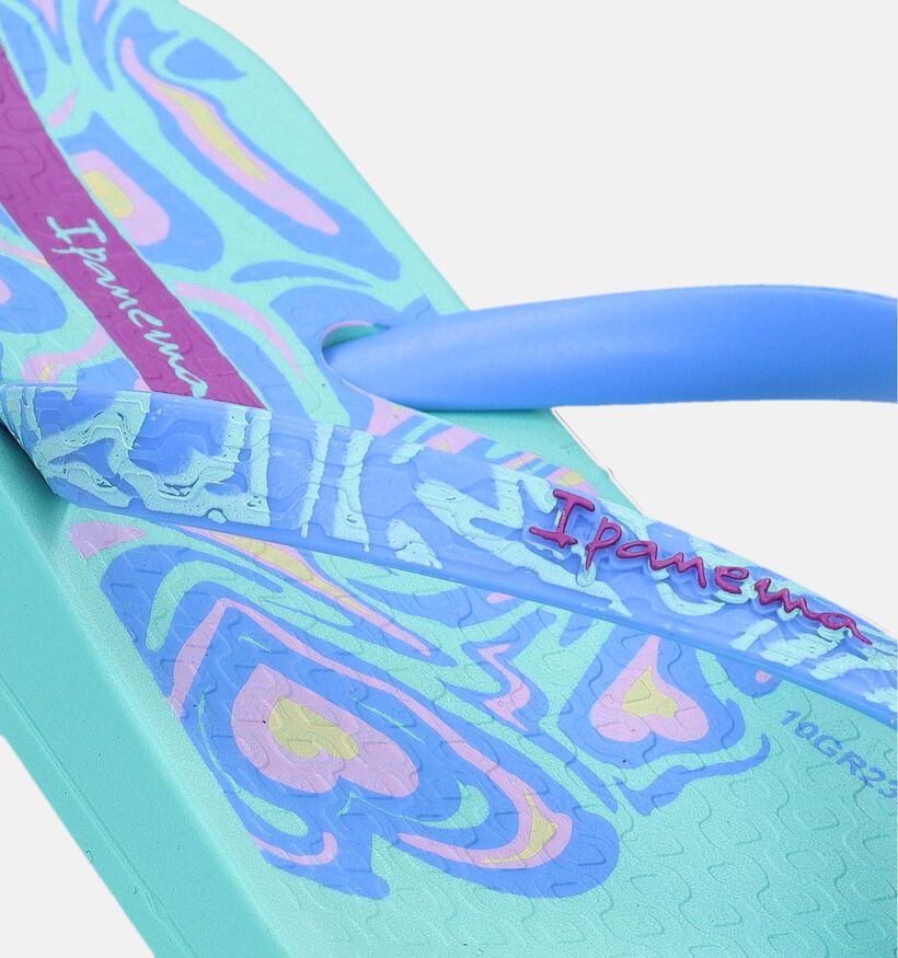 Ipanema Anatomic Hearts Kids Tongs en Turquoise pour filles (340681)