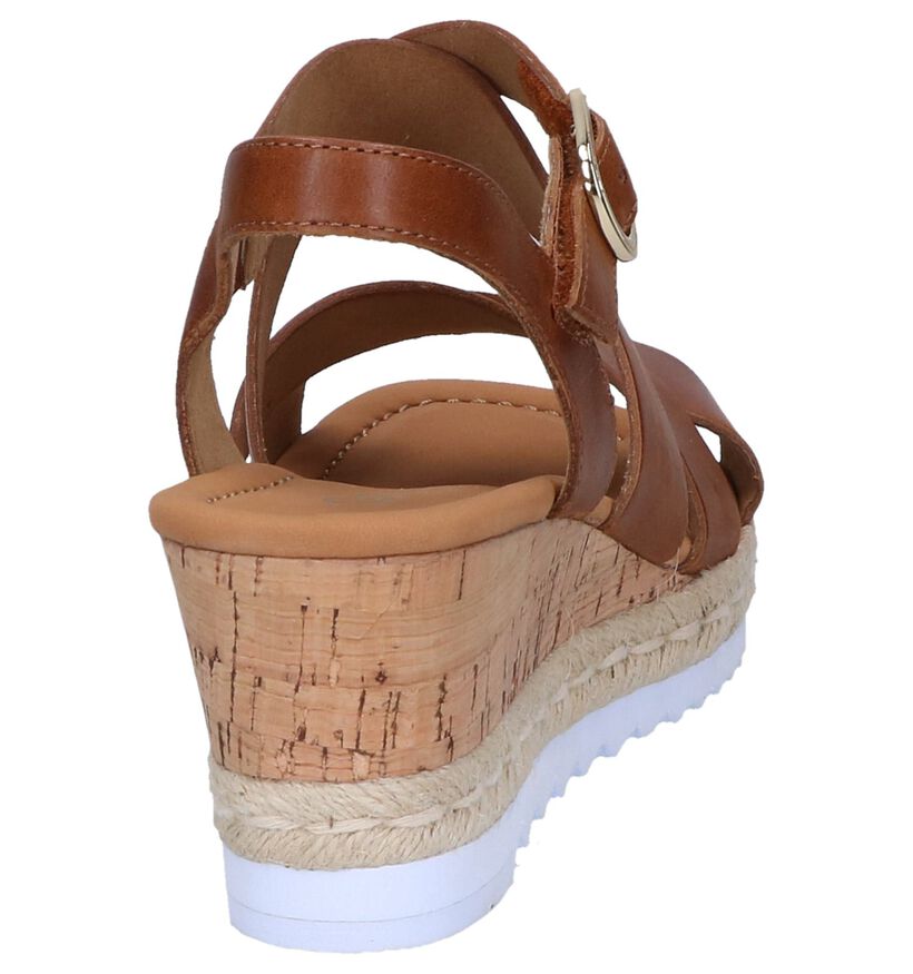 Cognac Sandalen Gabor Comfort in leer (245553)