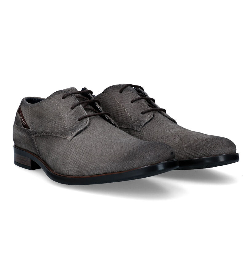 Bugatti Licio Chaussures habillées en Taupe pour hommes (327837)