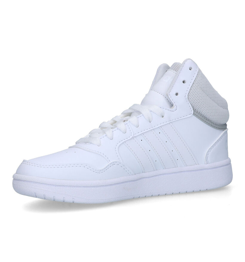 adidas Hoops mid 3.0 Witte Sneakers voor jongens, meisjes (324164)