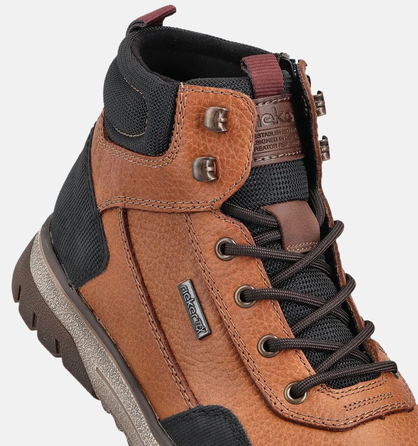 Rieker Cognac Hoge Sneakers voor heren (363508) - geschikt voor steunzolen