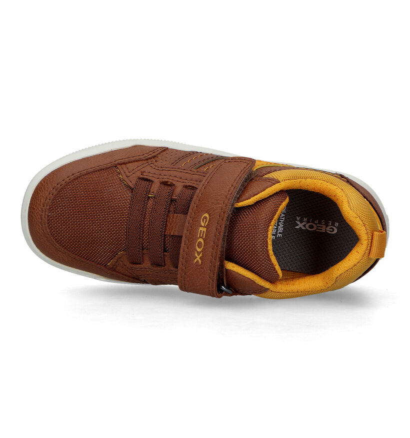 Geox Arzach Cognac Sneakers voor jongens (320620) - geschikt voor steunzolen