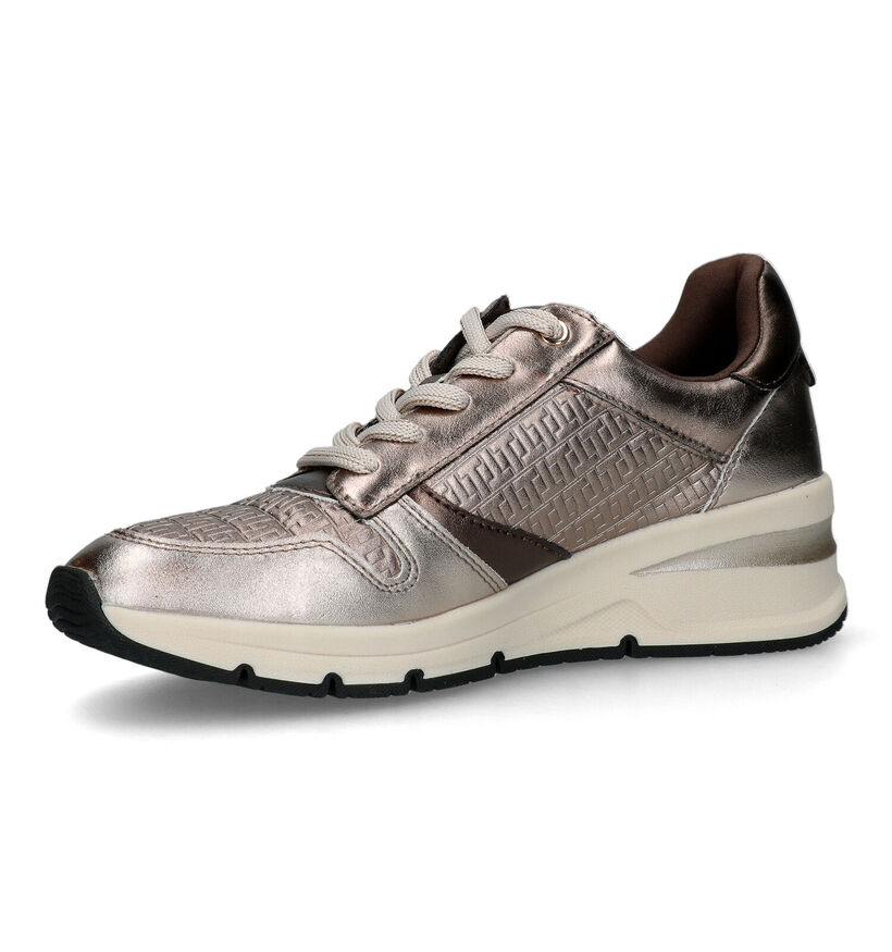 Tamaris Bronzen Sneakers met sleehak voor dames (328285) - geschikt voor steunzolen