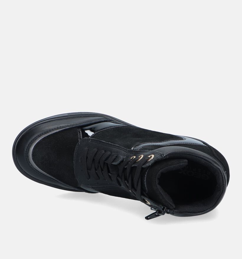 Geox Maurica Baskets avec talon compensé en Noir pour femmes (328345) - pour semelles orthopédiques