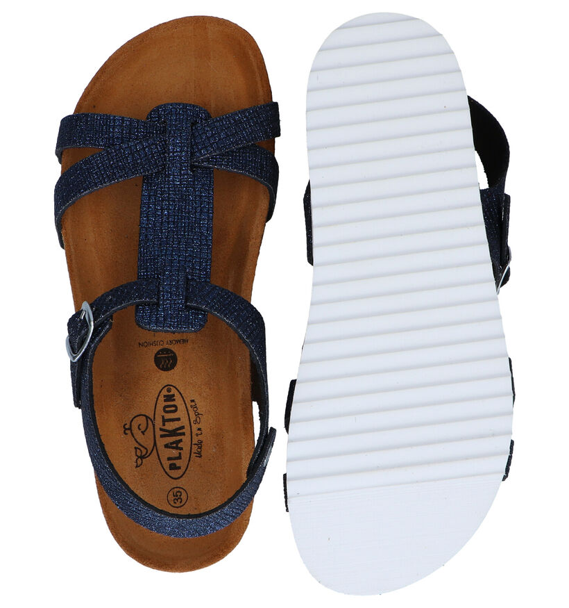 Plakton Sandales en Bleu foncé en simili cuir (287273)