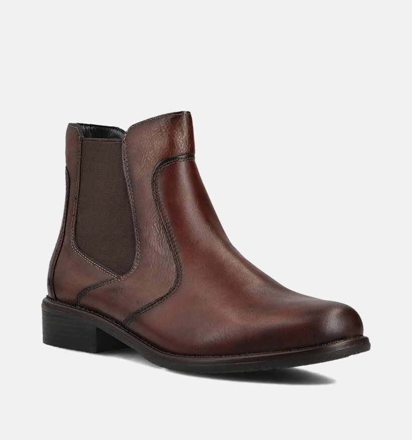 Remonte Donkerbruine Boots Chelsea voor dames (377947) - geschikt voor steunzolen