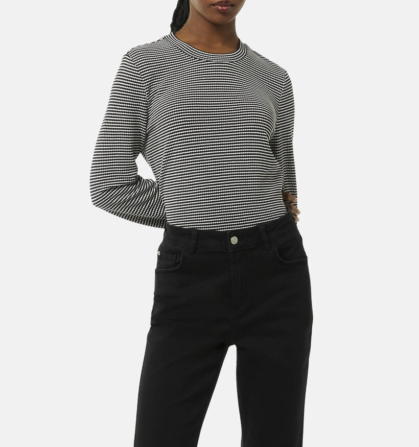 comma casual identity T-shirt manches longues en Noir pour femmes (348444)