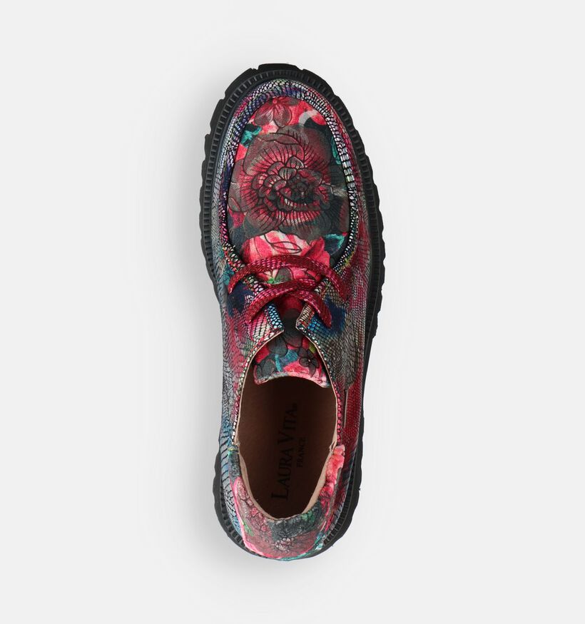 Laura Vita Ifcigo Chaussures à lacets en Rouge/Noir pour femmes (364976)