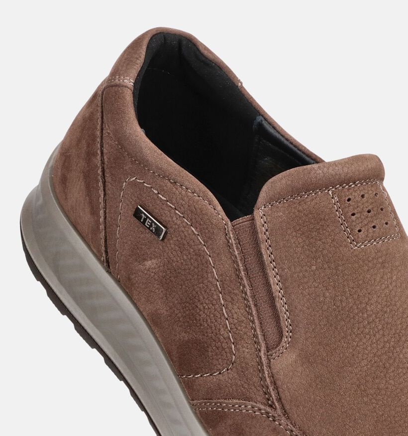 G-Comfort Chaussures &agrave; enfiler en Marron pour hommes (381389) - pour semelles orthop&eacute;diques