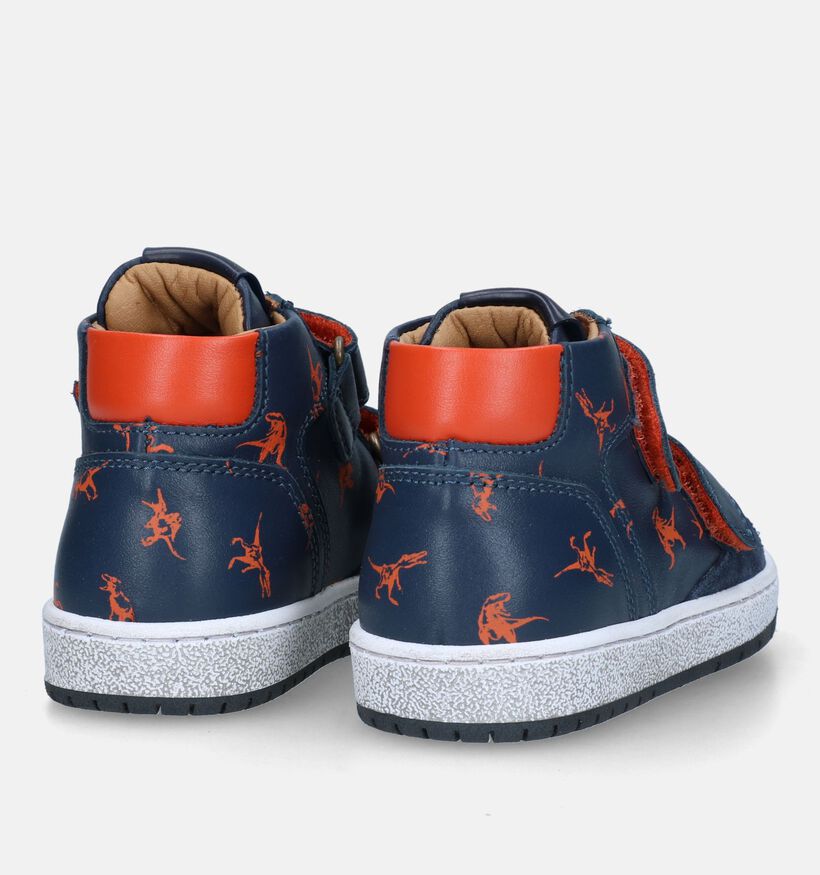 STONES and BONES Lomat Bottines à velcro en Bleu pour garçons (345972) - pour semelles orthopédiques