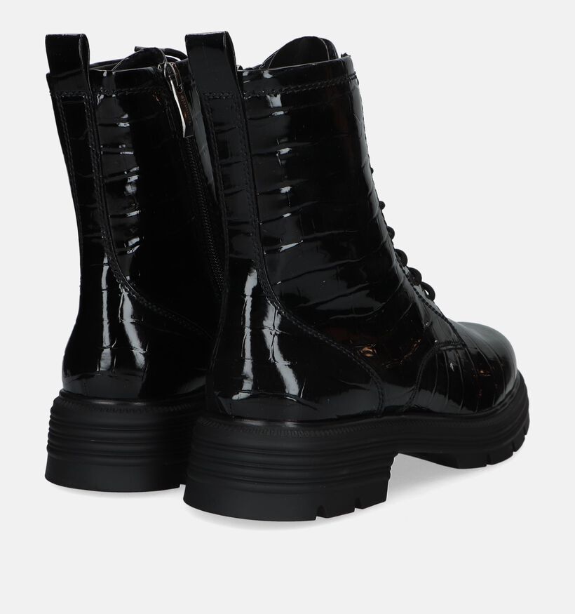Tamaris Zwarte Chunky boots voor dames (330523) - geschikt voor steunzolen