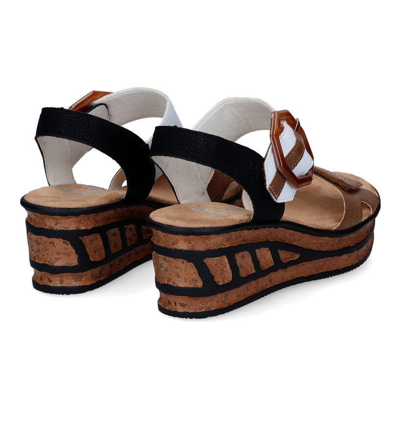 Rieker Cognac Sandalen in kunstleer (306767)