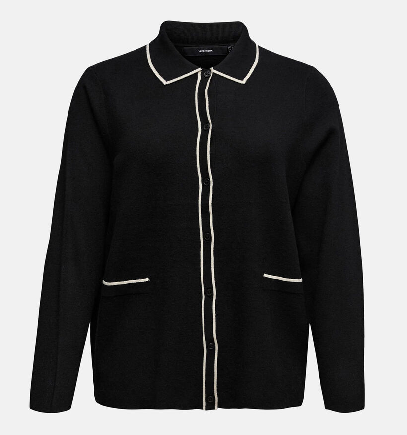 Vero Moda Curve Gold Poloneck Gilet en Noir pour femmes (366241)