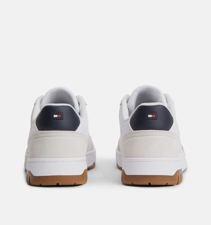 Tommy Hilfiger Basket Core Chaussures &agrave; lacets en Blanc pour hommes (374911) - pour semelles orthop&eacute;diques