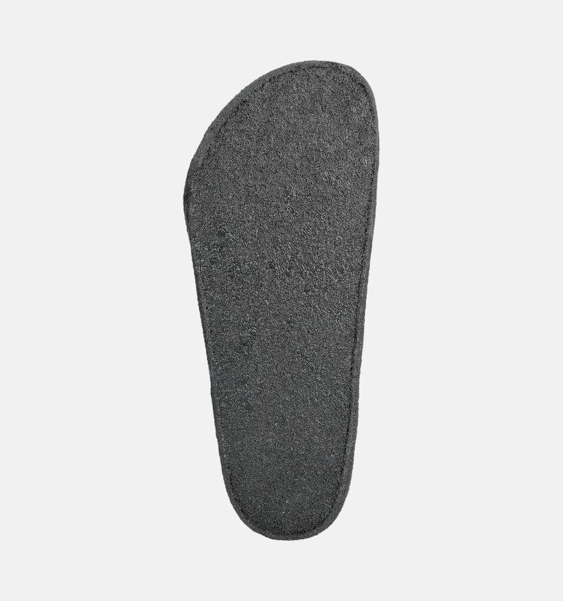 Birkenstock Zermatt Standard Pantoufles en Brun fonc&eacute; pour hommes (377028) - pour semelles orthop&eacute;diques