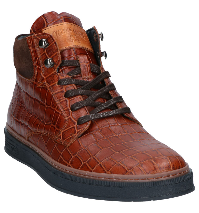 Cycleur de Luxe Lissabon Cognac Hoge Schoenen in leer (259416)