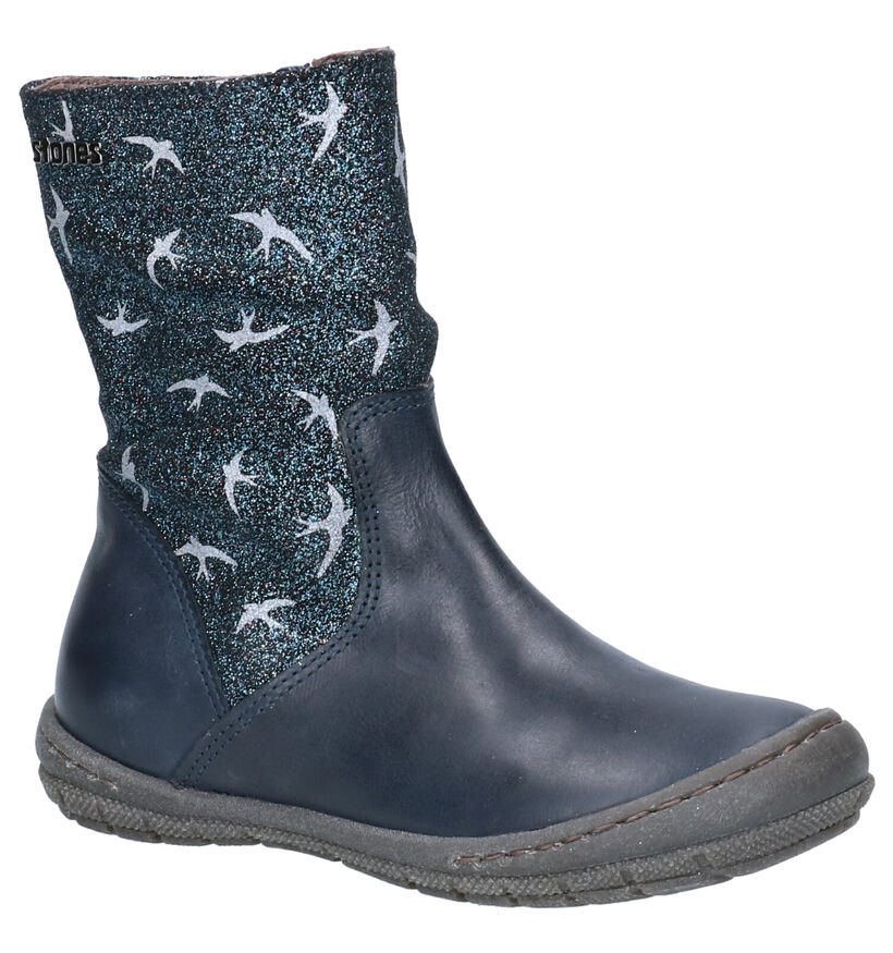 STONES and BONES Pemar Bottes en Bleu en cuir (255525)