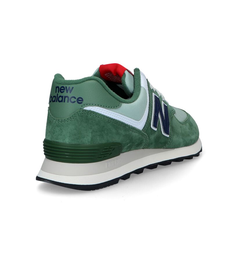 New Balance U574 Baskets en Vert pour hommes (327268) - pour semelles orthopédiques