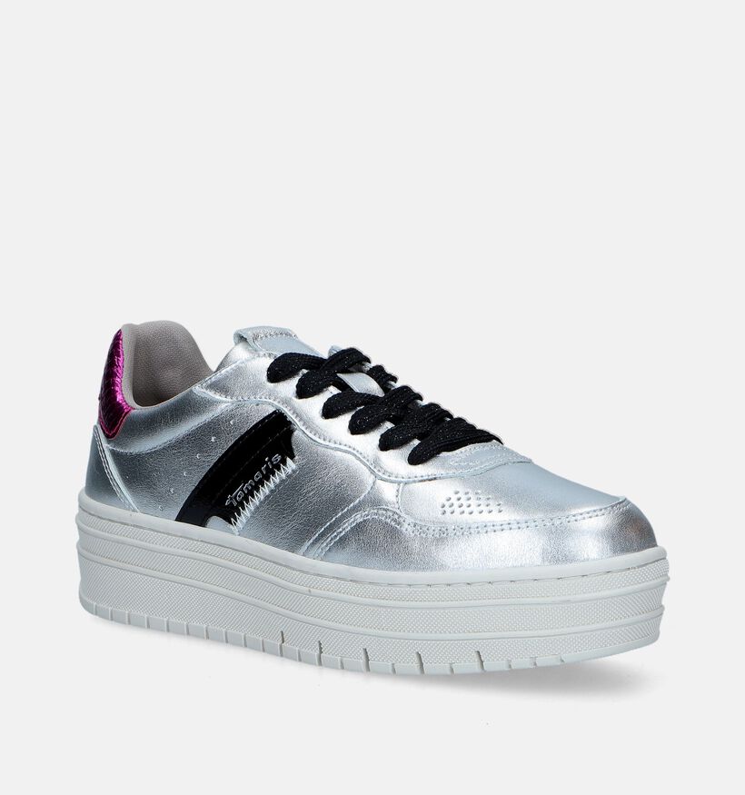 Tamaris Zilveren Platform sneakers voor dames (348894) - geschikt voor steunzolen