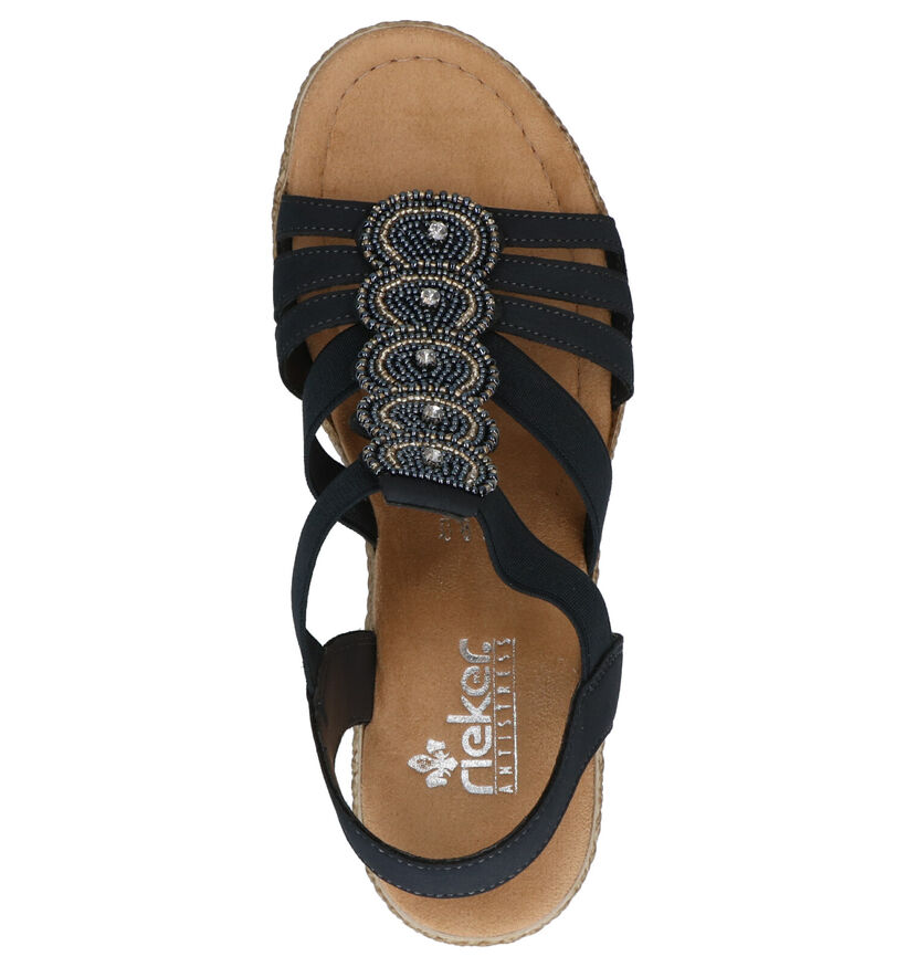 Rieker Donkerblauwe Sandalen in stof (271877)