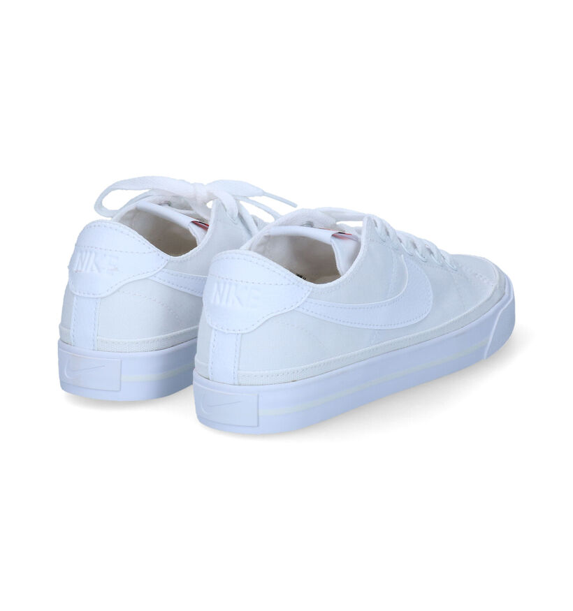 Nike Court Legacy Canvas Baskets en Blanc pour femmes (309020) - pour semelles orthopédiques