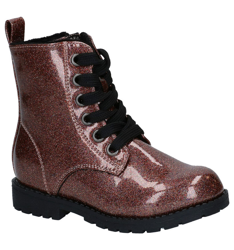 K3 Bottines en Bleu foncé en simili cuir (280763)