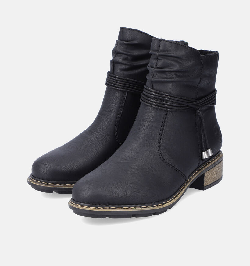 Rieker Bottines plates en Noir pour femmes (347433)