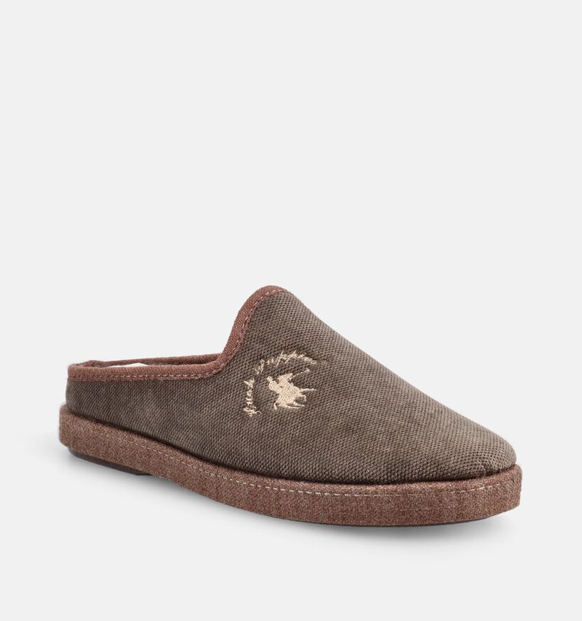Hush Puppies Delis Pantoufles ouvertes en Taupe pour hommes (377919)