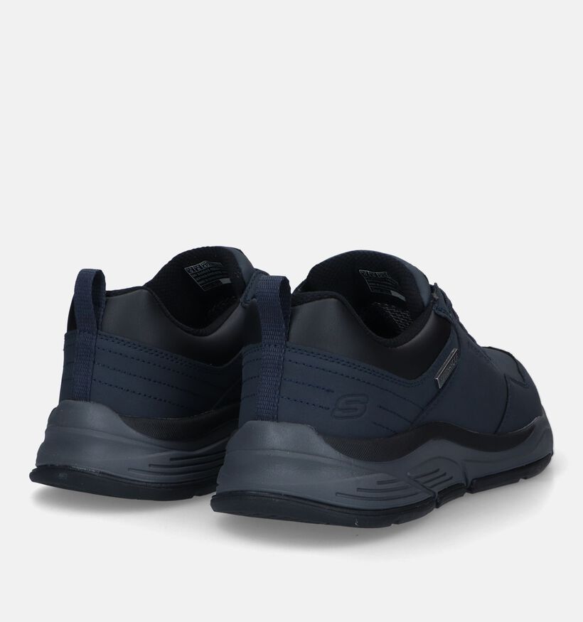 Skechers Benago Chaussures à lacets en Bleu pour hommes (328078)