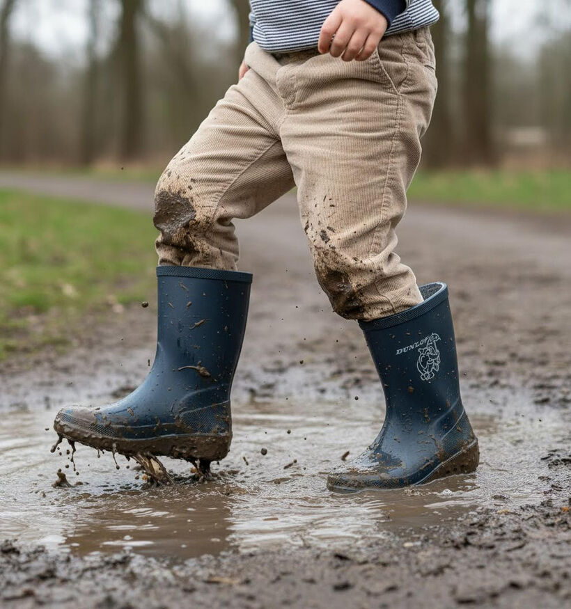 Dunlop Blauwe Regenlaarsjes voor meisjes, jongens (8789)