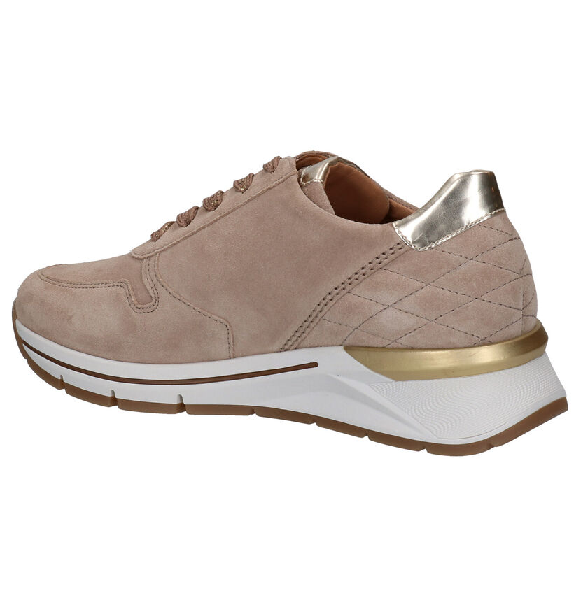 Gabor OptiFit Beige Veterschoenen in daim (297242)