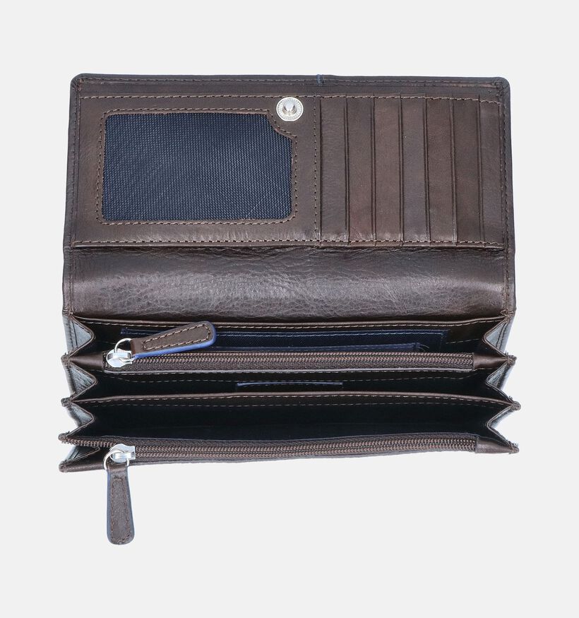 Label M Portefeuille en Marron pour hommes (378382)