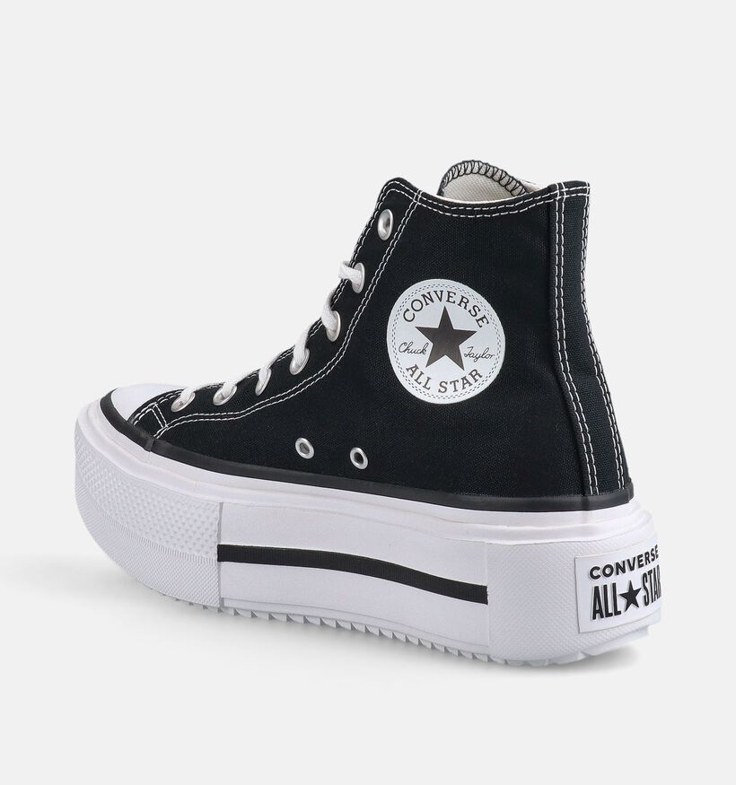 Converse Chuck Taylor All Star Lift Double Stack Platform Baskets en Noir pour femmes (376050) - pour semelles orthop&eacute;diques