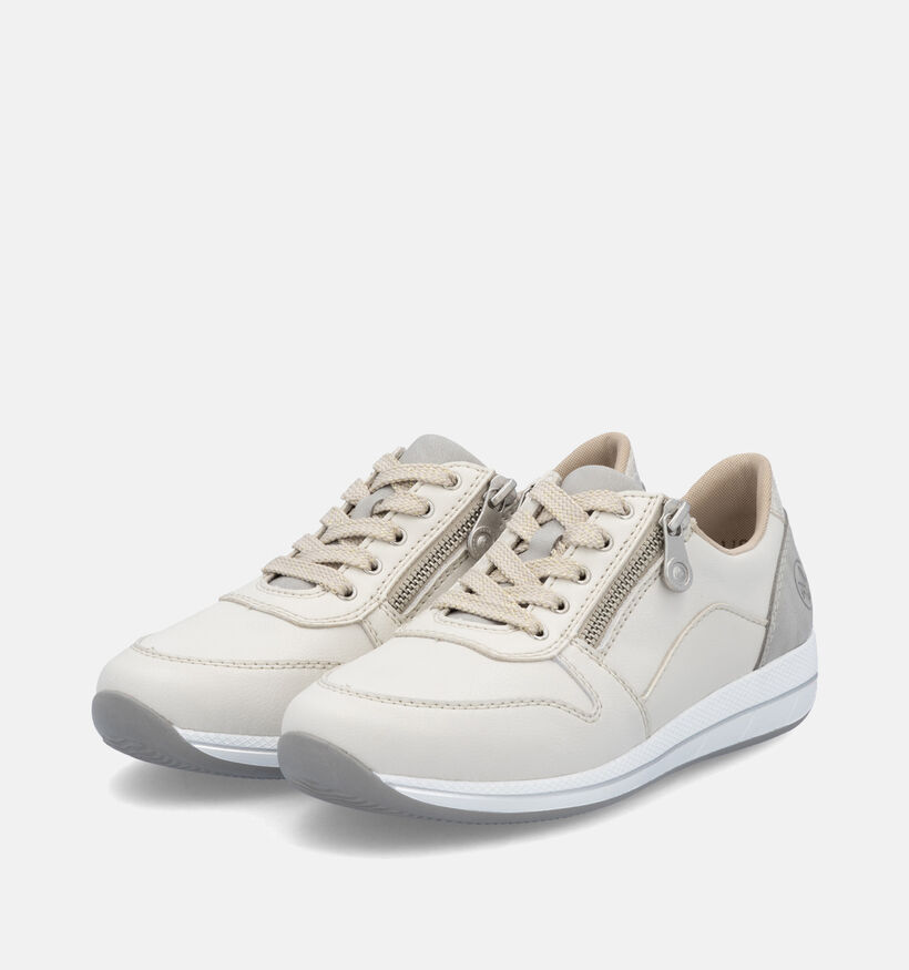 Rieker Ecru Veterschoenen voor dames (351228) - geschikt voor steunzolen