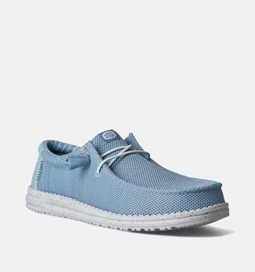 HEYDUDE Wally Stretch Sox Blauwe Instappers voor heren (353483) - geschikt voor steunzolen