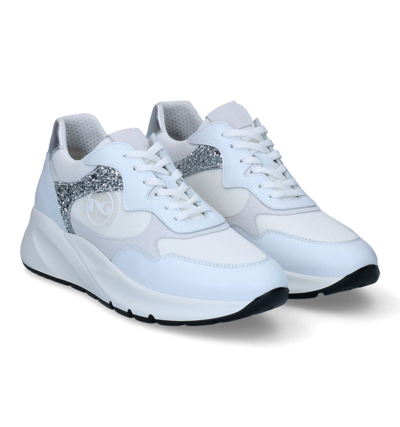 NeroGiardini Witte Sneakers voor dames (307512) - geschikt voor steunzolen